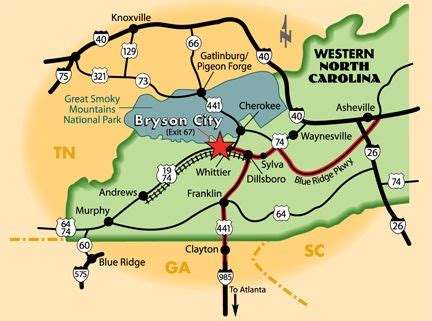 MapQuest Maps Driving Directions Map Bryson city, Driving