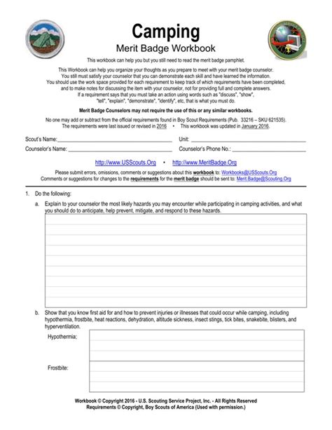 Bsa Swimming Merit Badge Worksheet