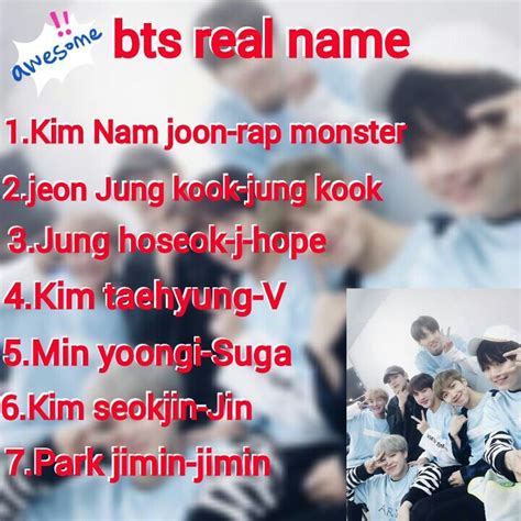 Bts Members Real Names