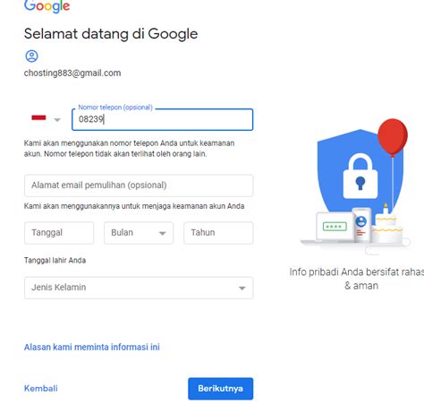 Buat Akun Google Mail