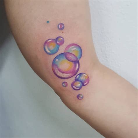 Fantastical Bubbles Tattoo, in progress, by multiaward