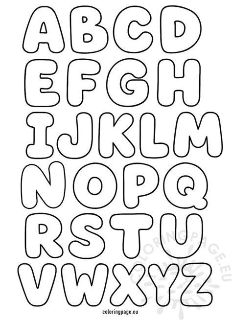 Bubble Letter Alphabet Coloring Pages