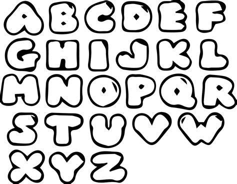 Bubble Letter Coloring Pages