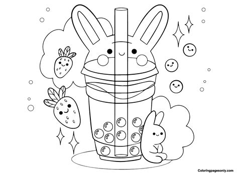 Bubble Tea Coloring Pages
