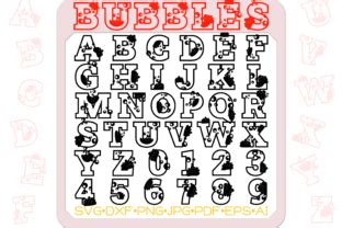 Download Bubbles Alphabet Letters SVG Cut File For Crafts