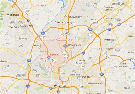 The Bluff Atlanta Map