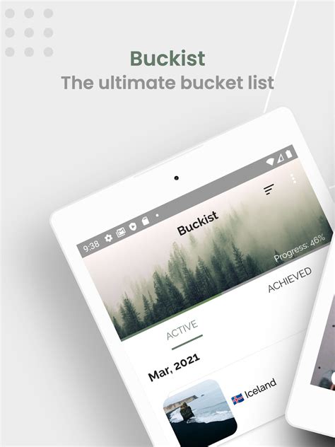 Buckist is a great Android app for creating and managing bucket lists