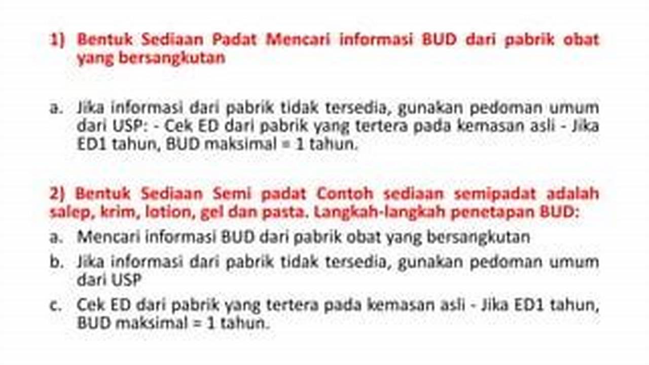 Bud Padat, Resep