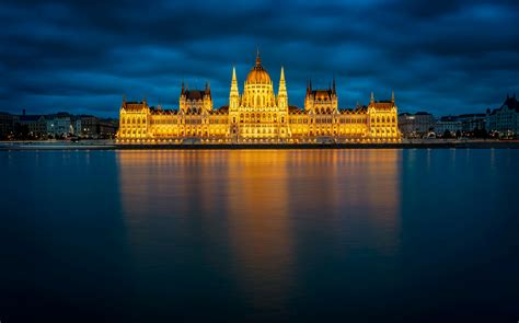 Budapest Parliament Building Night