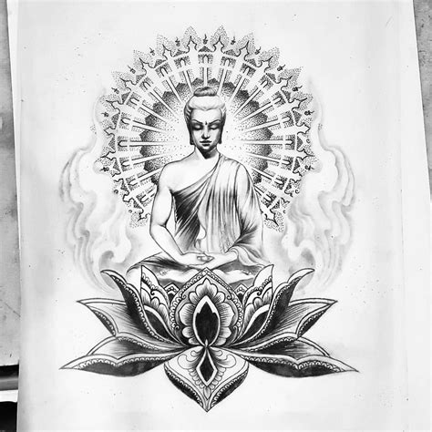 Buddha Tattoo Template