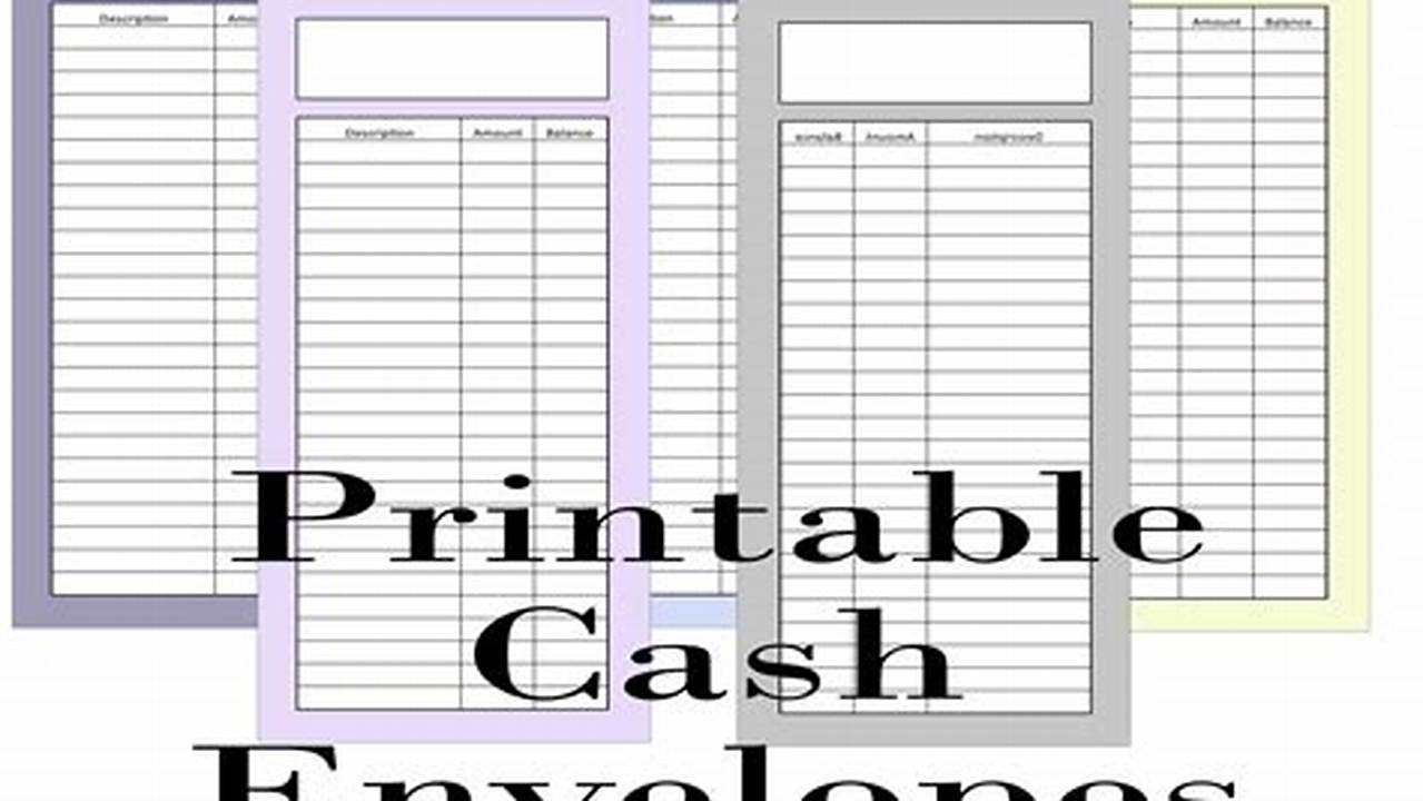 Free Printable Budget Envelope Template
