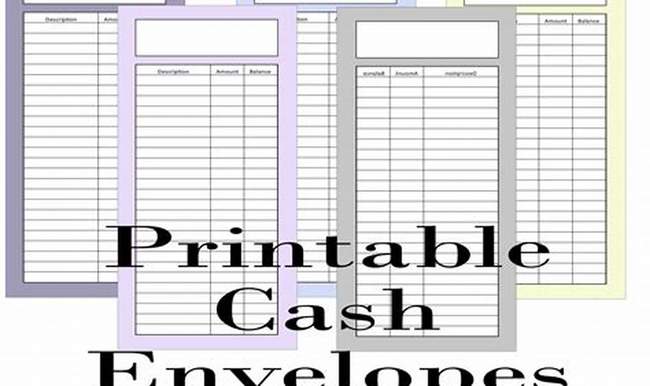 Free Printable Budget Envelope Template