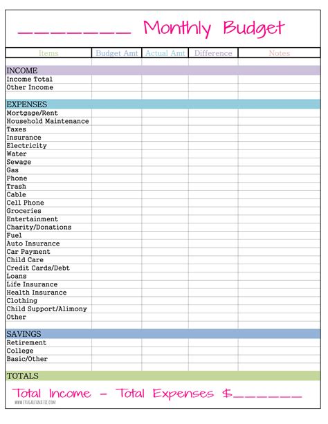 Free Printable Monthly Expense Sheet Free Printable