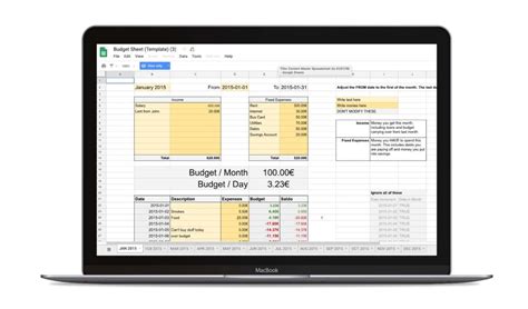 Budget Google Sheets Template Reddit