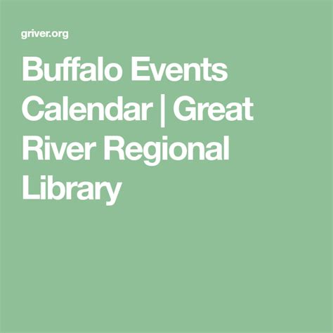 Buffalo Event Calendar