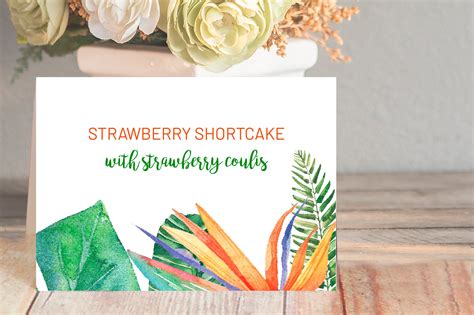 Buffet Food Labels Templates