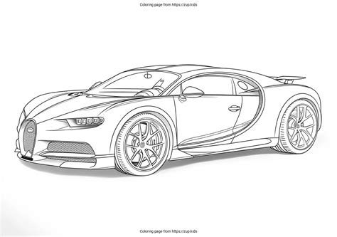 Bugatti Chiron Coloring Page