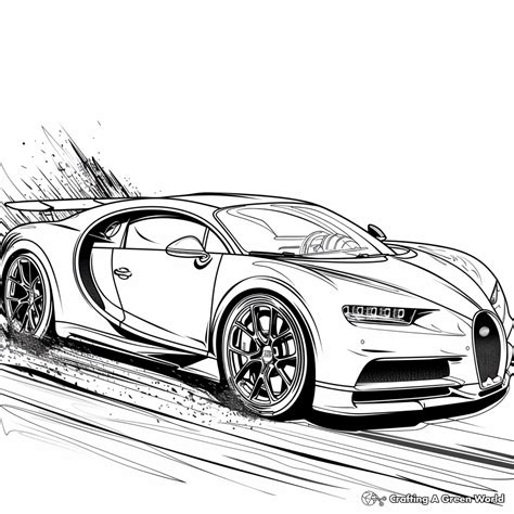 Bugatti Chiron Coloring Paper