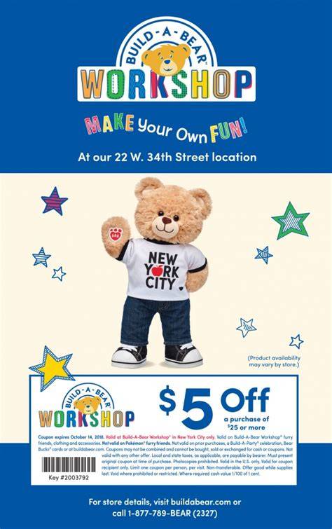 Build A Bear Coupons In Store Printable