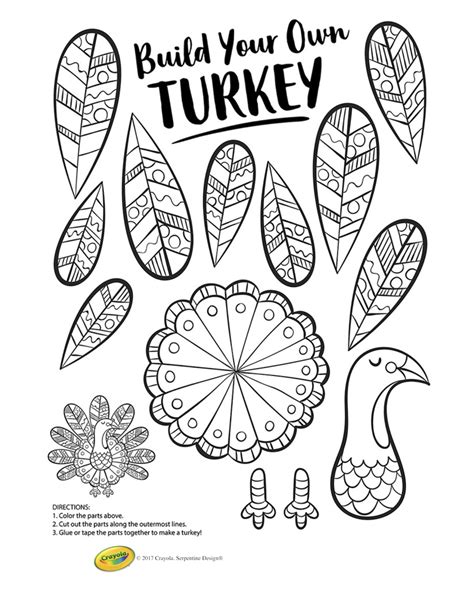 Build A Turkey Coloring Pages