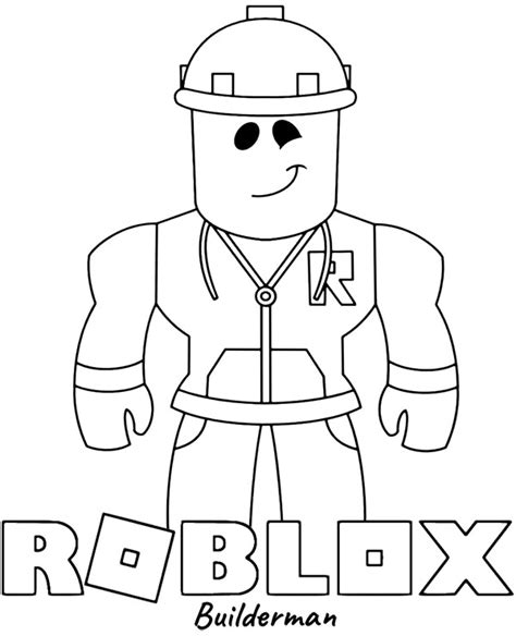 Builderman from Roblox Coloring - Coloring Squared