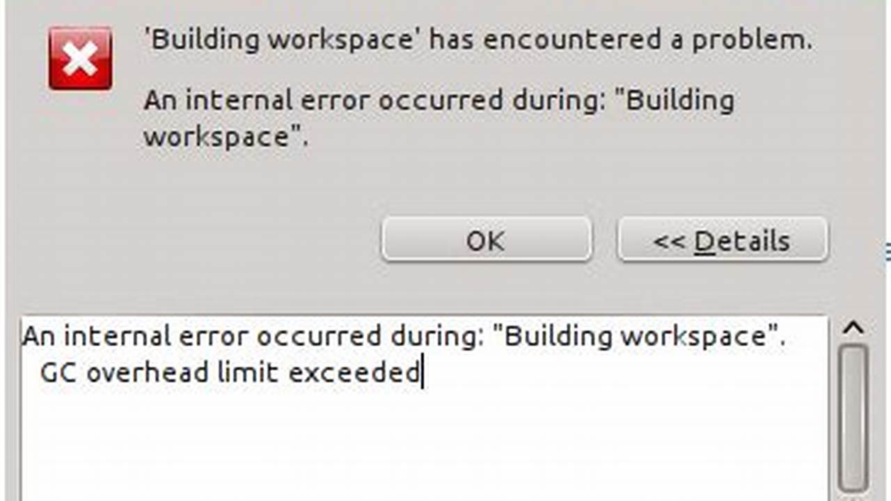 Building Workspace Error In Eclipse