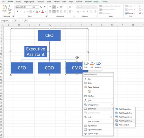 Building An Org Chart In Excel