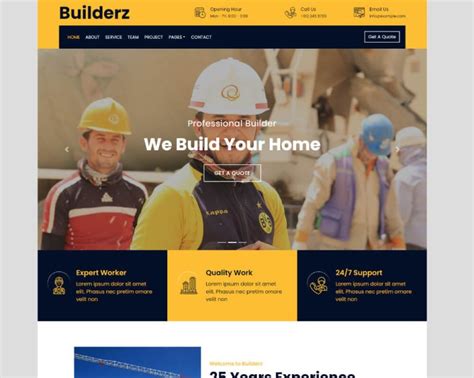 Building Company Website Template