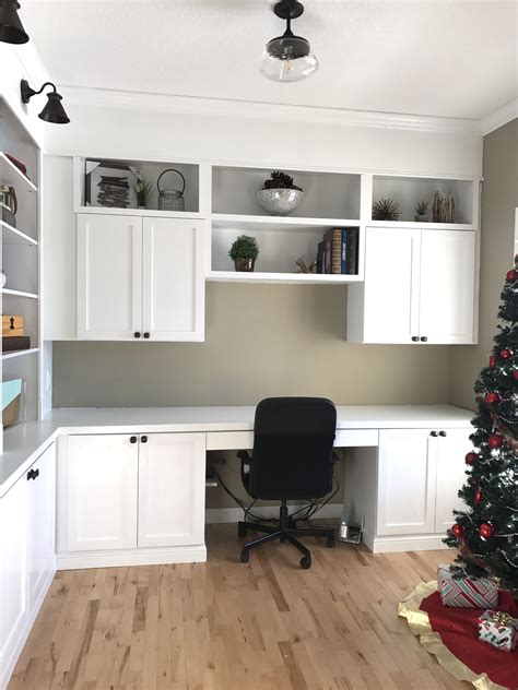 Home office with built in bookcase and desk Home, Home office with built ins, Decor