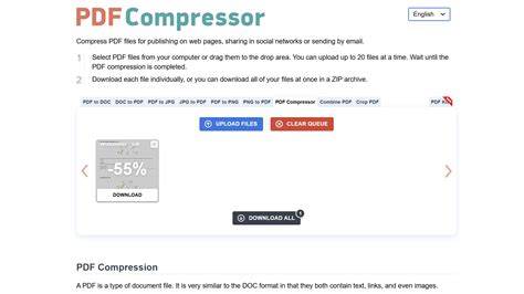 Built in PDF Compression Tools