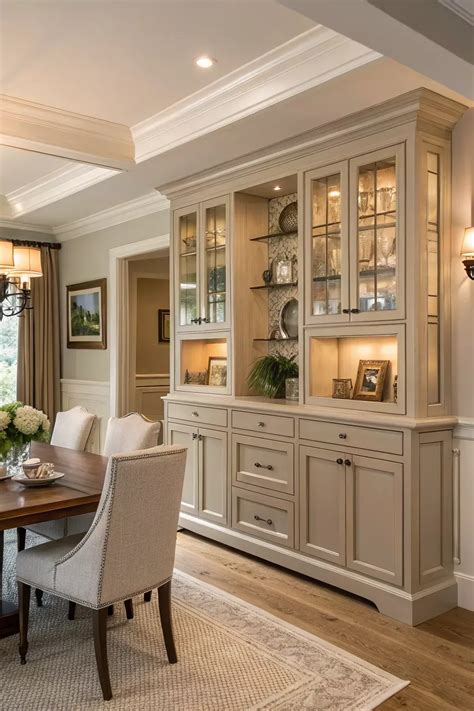 Built-in Dining Room Cabinets Design