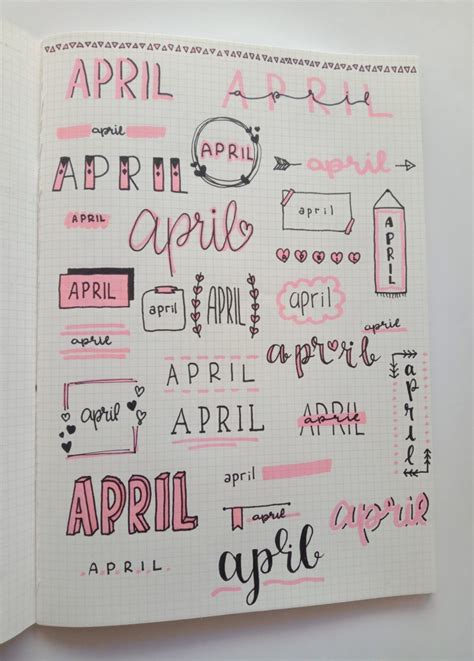 Bujo Lettering Inspiration