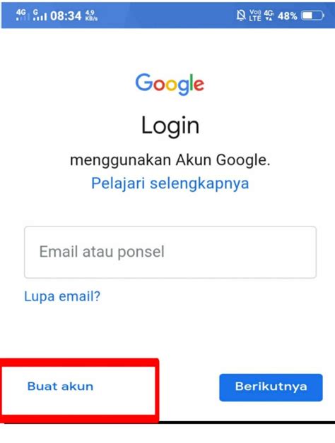 Buka Akun Google