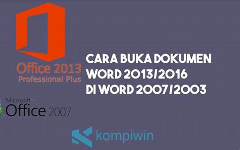 Buka Dokumen Word 2010