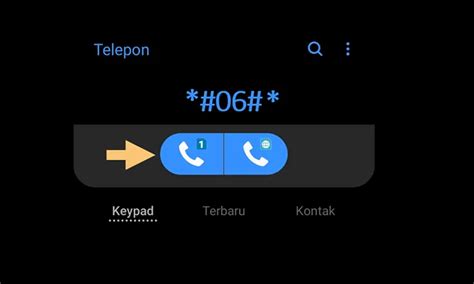 Buka Menu Dial Ponsel