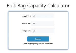 Bulk Bag Calculator