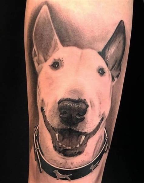 The 27 Coolest English Bull Terrier Tattoo Designs In The