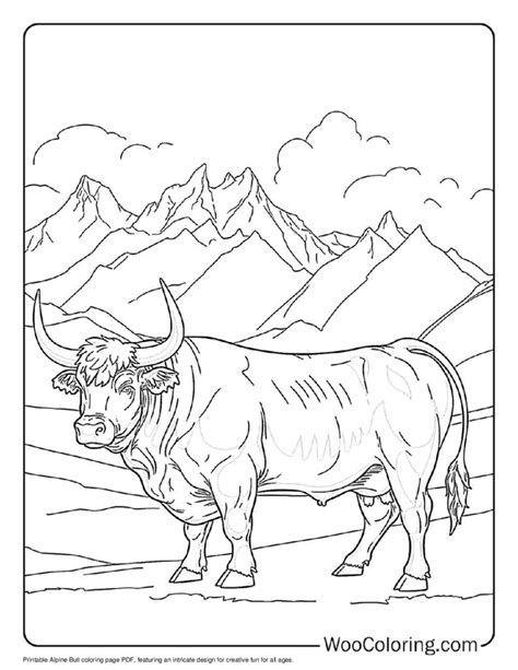 Bull Coloring Page