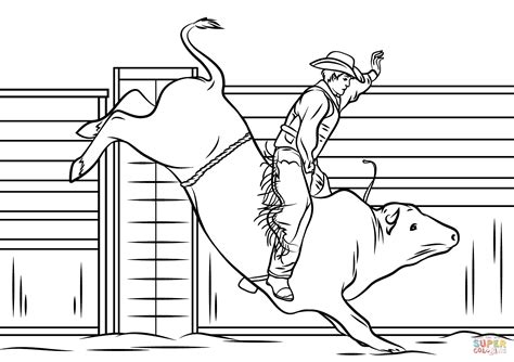 Bull Riding Color Pages