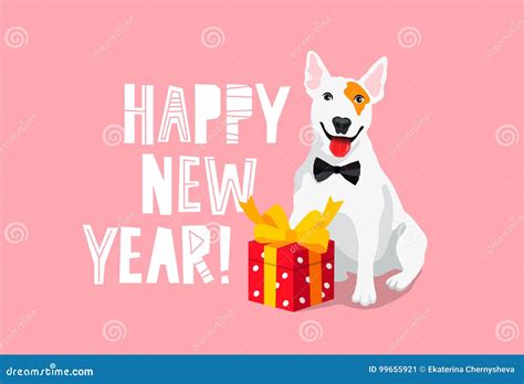 Bull Terrier Happy New Year