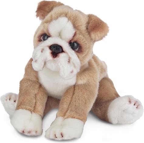 Valentine stuffed 14" sitting bulldog plush toy, grey Gift Walmart