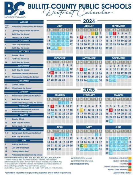 Bullitt County School Calendar