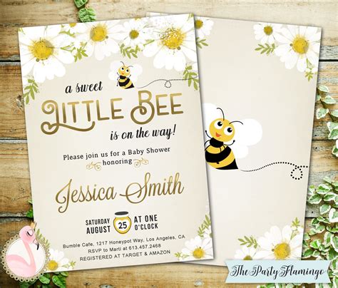 Bee Themed Baby Shower Invitations New Product Product reviews