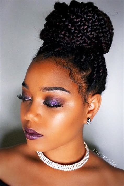 Bun With Crochet Braids
