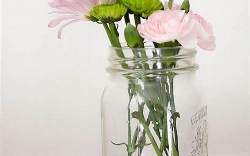 Bunch Of Flowers In A Jar