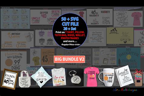 Download Bundle/over 50 Plus Cut Files For Crafts