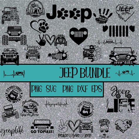 Download Bundle of 30 Jeep SVG Jeep Life... Commercial Use For Crafts