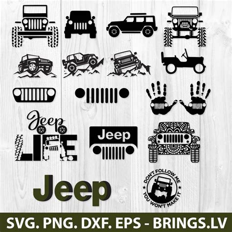 Download Bundle of 30 Jeep SVG Jeep Life... Files DXF Files