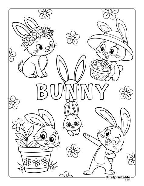 Bunny Coloring Book Pages