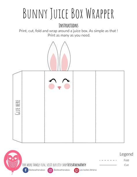 Bunny Juice Box Printable
